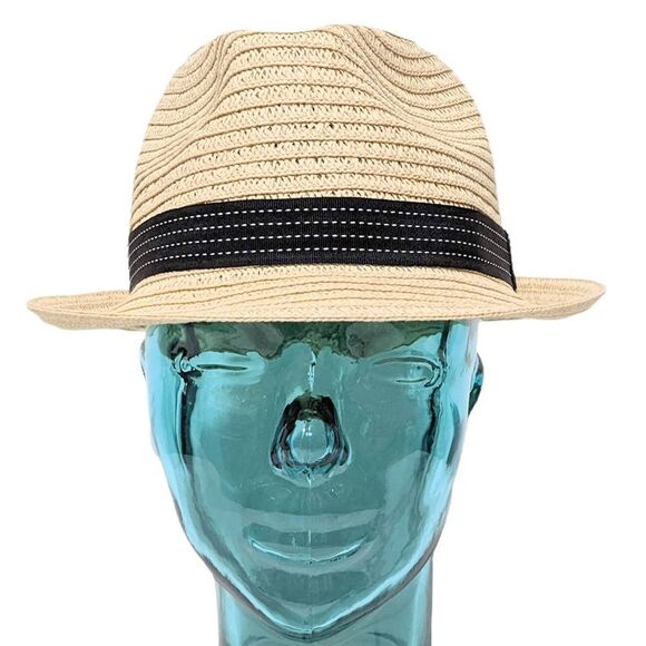 SCALA Straw Woven Fedora One Size Fits Most - Picture 7 of 7